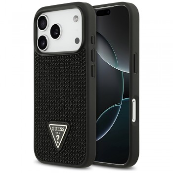 Zadní kryt GUESS Rhinestone Triangle Logo pro iPhone 17 Pro black