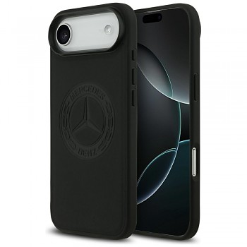 Zadní kryt MERCEDES Leather Vintage Logo MagSafe pro iPhone Air black