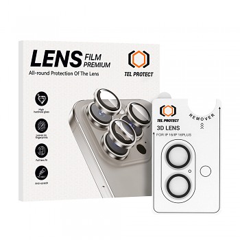 Tvrzené sklo Tel Protect 3D Lens na čočky fotoaparátu pro iPhone 17 transparent