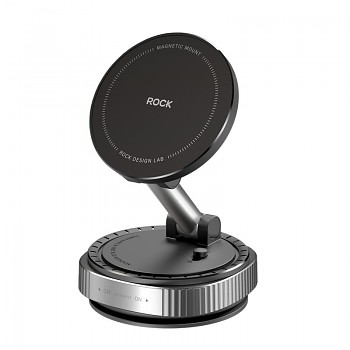 Držák do auta Rock QS6 Vacuum Magnetic černý