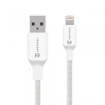 Datový kabel Tactical Stitch Thread USB-A - Lightning 0.3m White