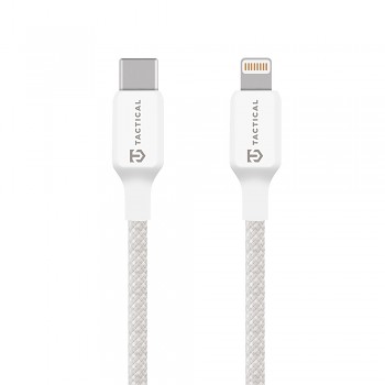Datový kabel Tactical Stitch Thread USB-C - Lightning 1m White