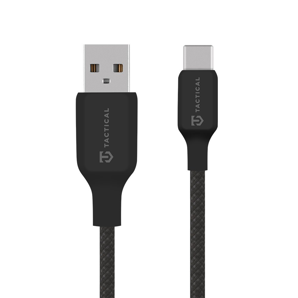 Levně Datový kabel Tactical Stitch Thread USB-A - USB-C 2m Black
