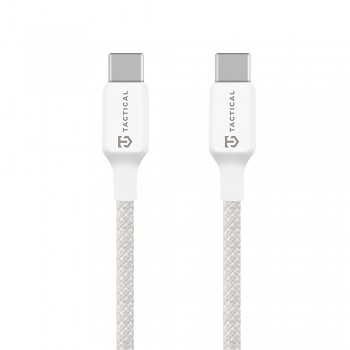 Datový kabel Tactical Stitch Thread USB-C - USB-C 0.3m White