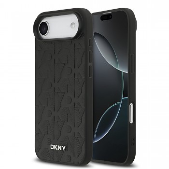 Zadní kryt DKNY PU Leather Grid Pattern Magsafe pro iPhone Air Black