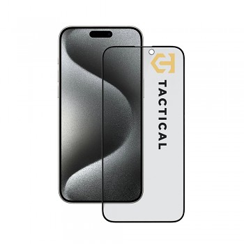 Tvrzené sklo Tactical Glass Shield Privacy Stealth 5D pro Apple iPhone 15 Pro Max Black