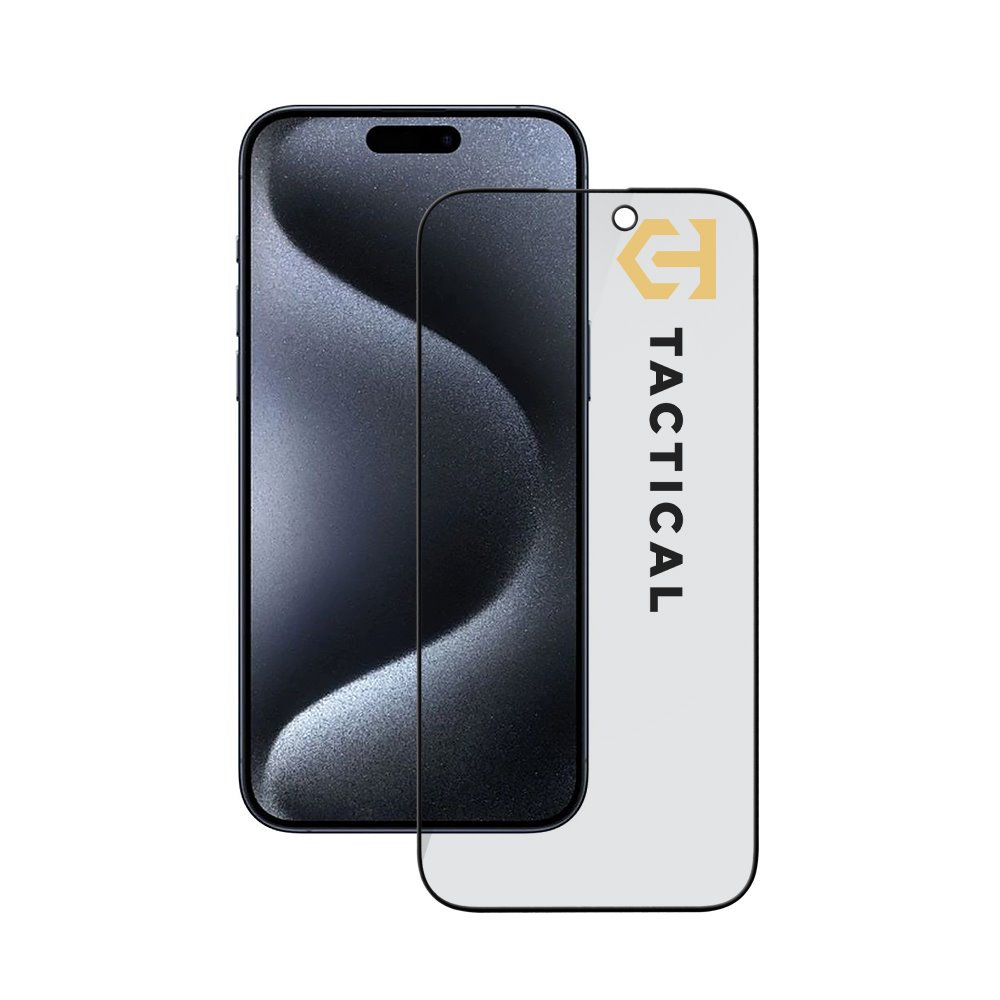 Levně Tvrzené sklo Tactical Glass Shield Privacy Stealth 5D pro Apple iPhone 15 Pro Black