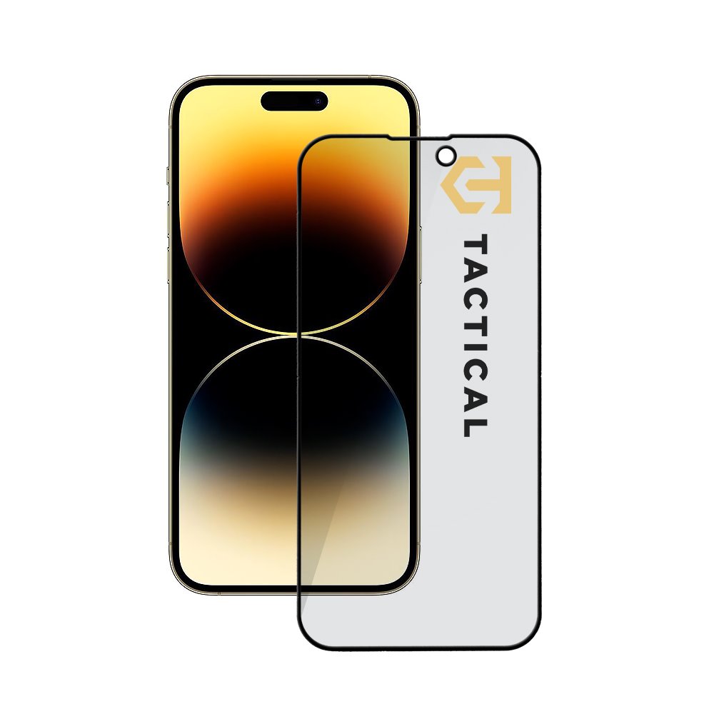Levně Tvrzené sklo Tactical Glass Shield Privacy Stealth 5D pro Apple iPhone 14 Pro Black