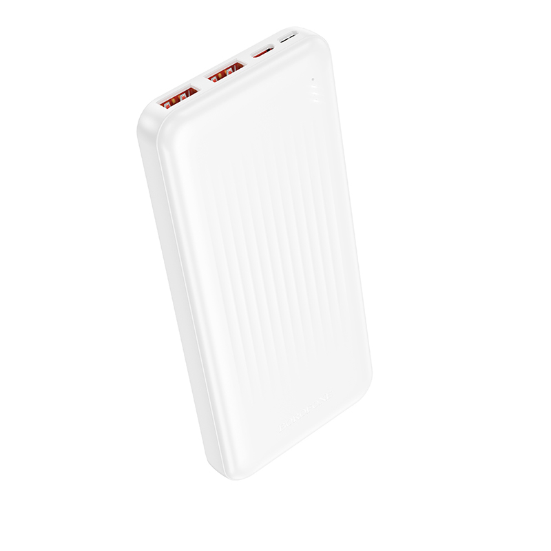 Levně Powerbank Borofone 10000mAh BJ80 Clever - 2xUSB-A + USB-C - QC 3.0 22,5W PD 20W bílá