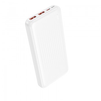 Powerbank Borofone 10000mAh BJ80 Clever - 2xUSB-A + USB-C - QC 3.0 22,5W PD 20W bílá