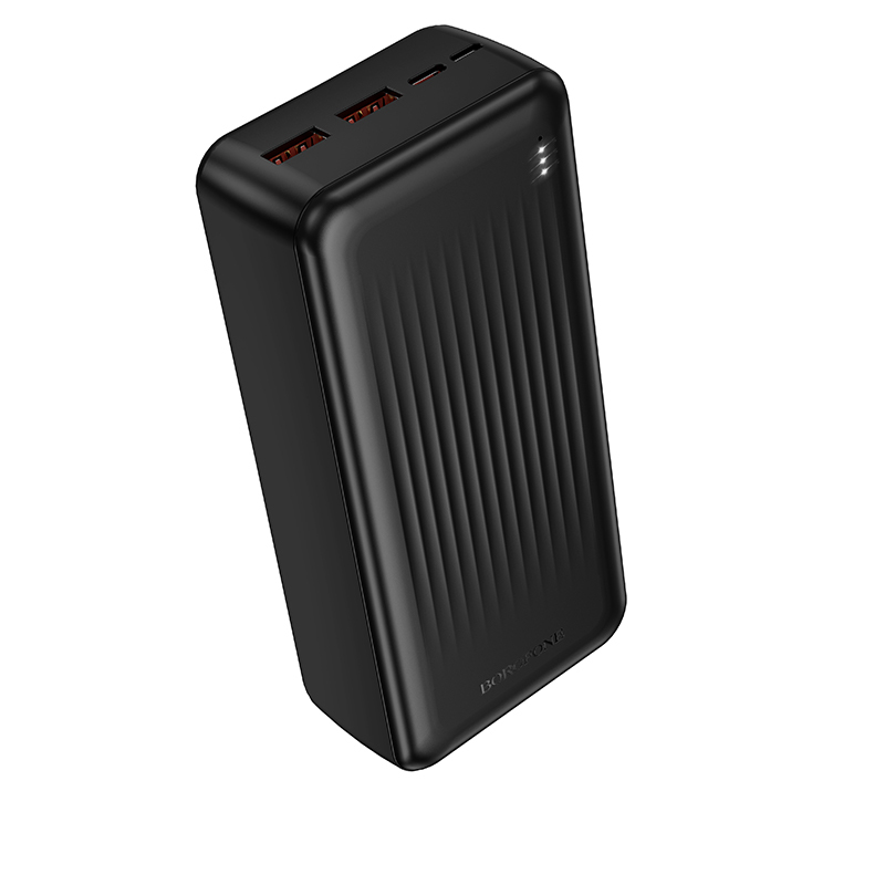 Levně Powerbank Borofone 30000mAh BJ80B Clever - 2xUSB-A + USB-C - QC 3.0 22,5W PD 20W černá