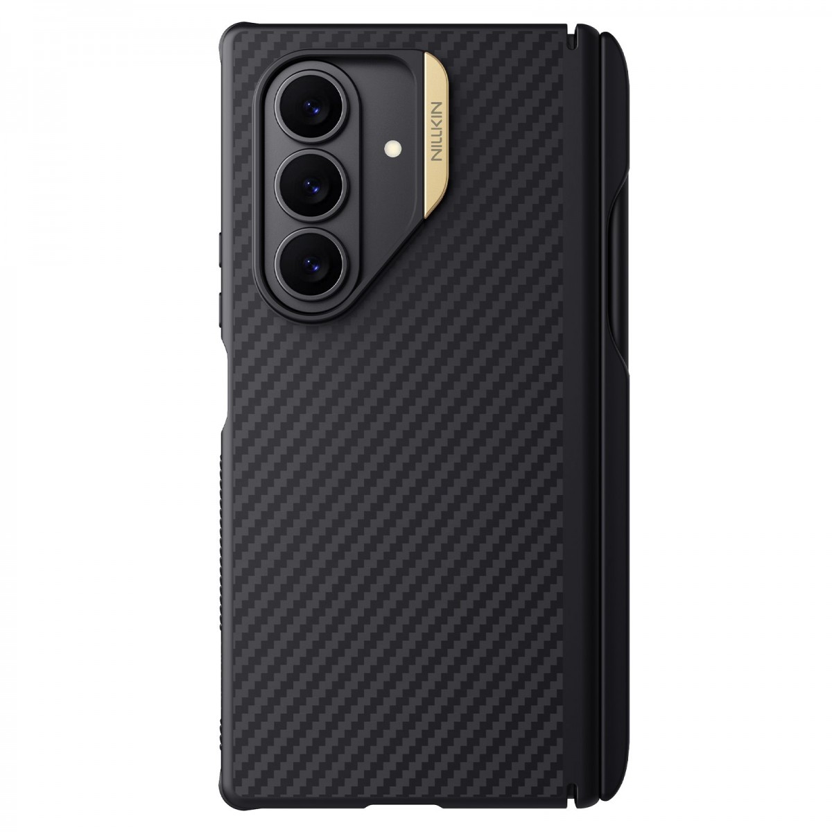 Levně Zadní kryt Nillkin Synthetic Fiber PRO Magnetic Pen Slot pro Samsung Galaxy Z Fold 7 Golden