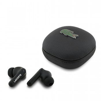 Bezdrátová sluchátka Lacoste Iconic Petit Pique TWS Black