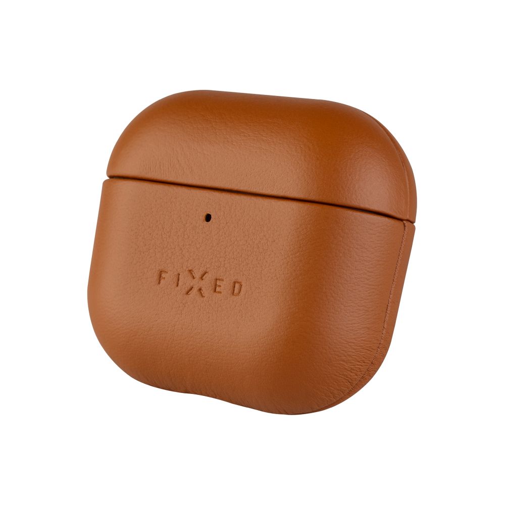 Levně Kožené pouzdro FIXED PodsLeather pro Apple AirPods 4, hnědé