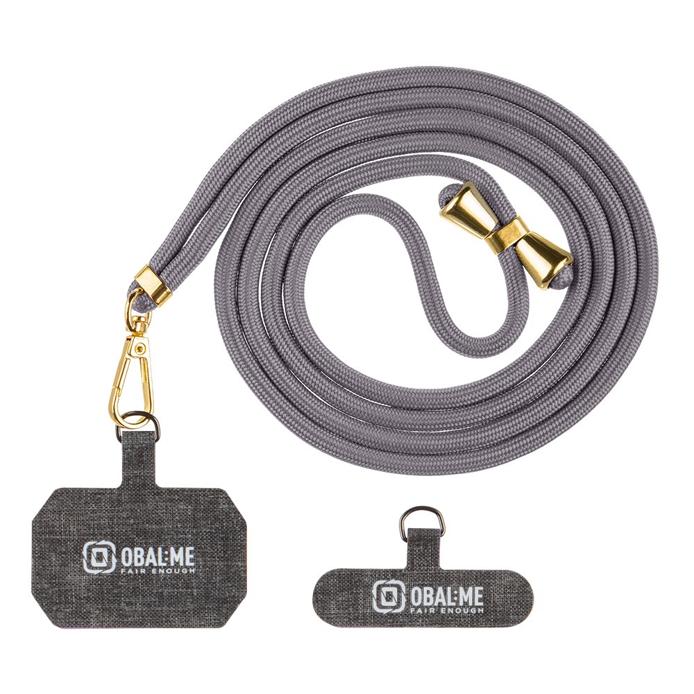 Levně Popruh OBAL:ME NeckTag Allure na Telefon Dark grey