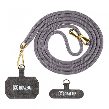 Popruh OBAL:ME NeckTag Allure na Telefon Dark grey