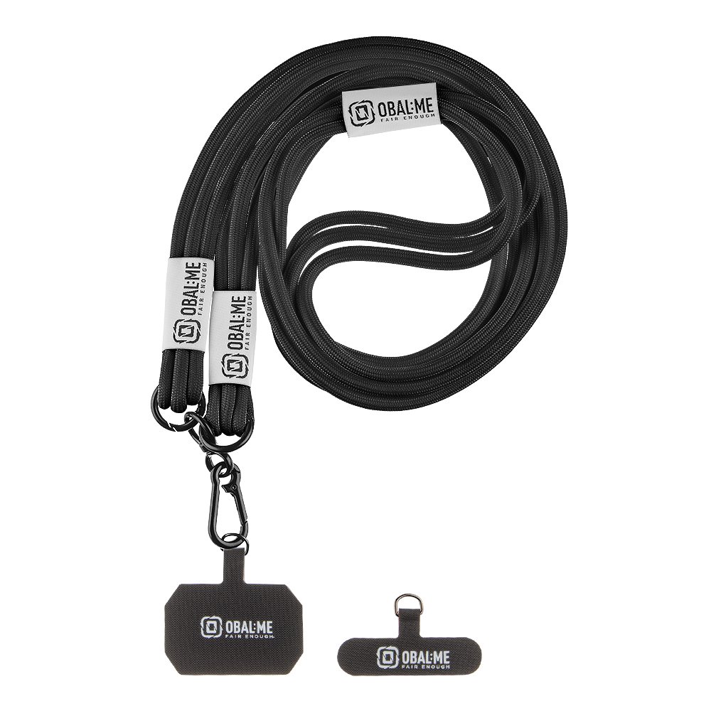 Levně Popruh OBAL:ME NeckTag Trio na Telefon Black