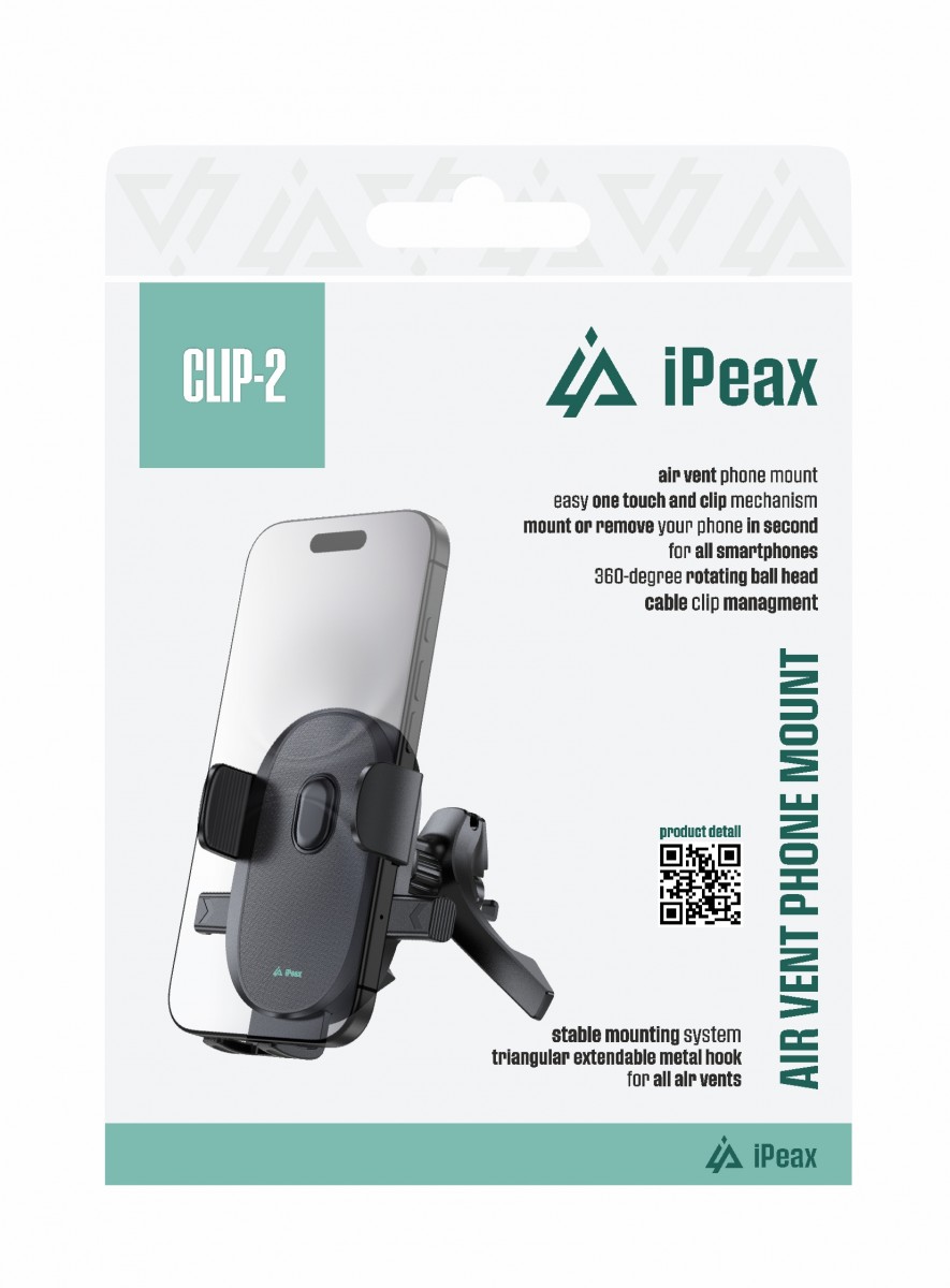 Držák do auta iPeax Clip-2 černý