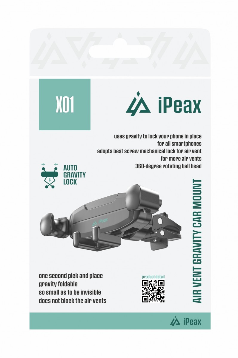 Levně Držák do auta iPeax X01 černý