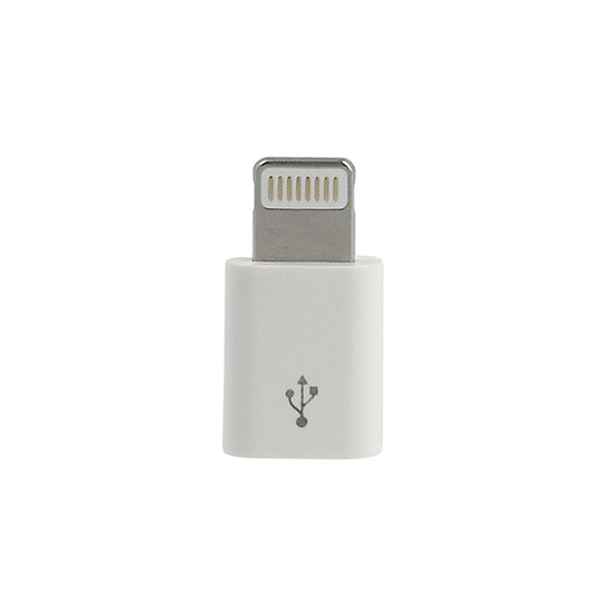 Levně Adaptér microUSB - Lightning bílý