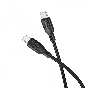 Datový kabel Borofone BX113 Lenny USB-C - USB-C PD 60W 3A 3m černý