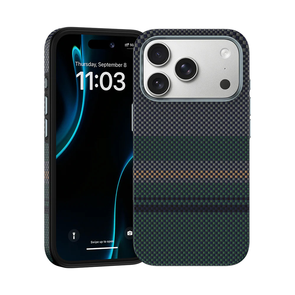 Levně Pouzdro Benks Magnetic Armor Pro Aurora Kevlar 600D pro iPhone 17 Pro (tlačítko pro ovládání fotoaparátu)