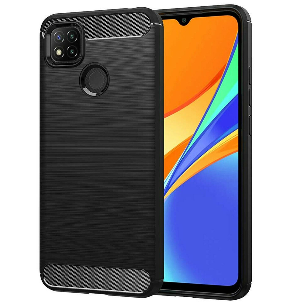 Levně Techsuit Karbon Silikon Xiaomi Redmi 9C Redmi 9C NFC Černý