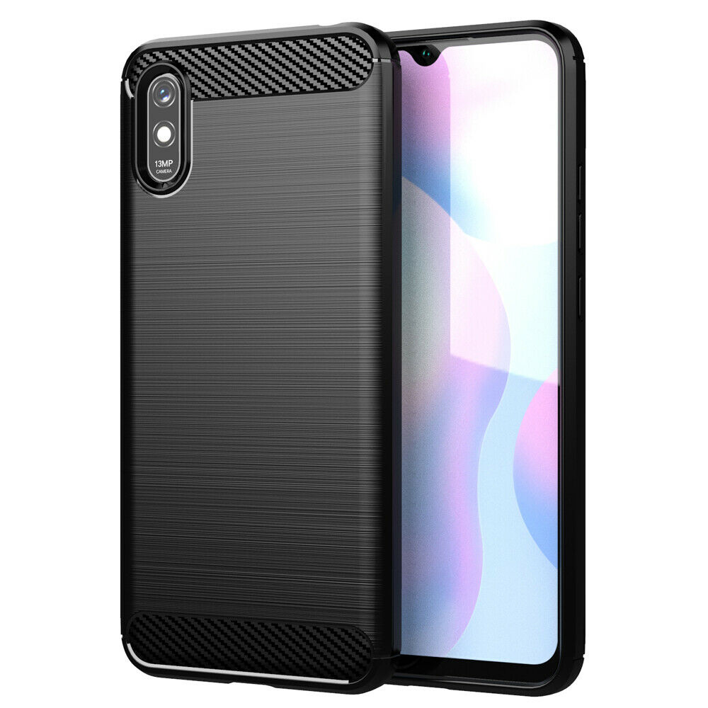Levně Techsuit Karbon Silikon Xiaomi Redmi 9A Redmi 9AT Černý
