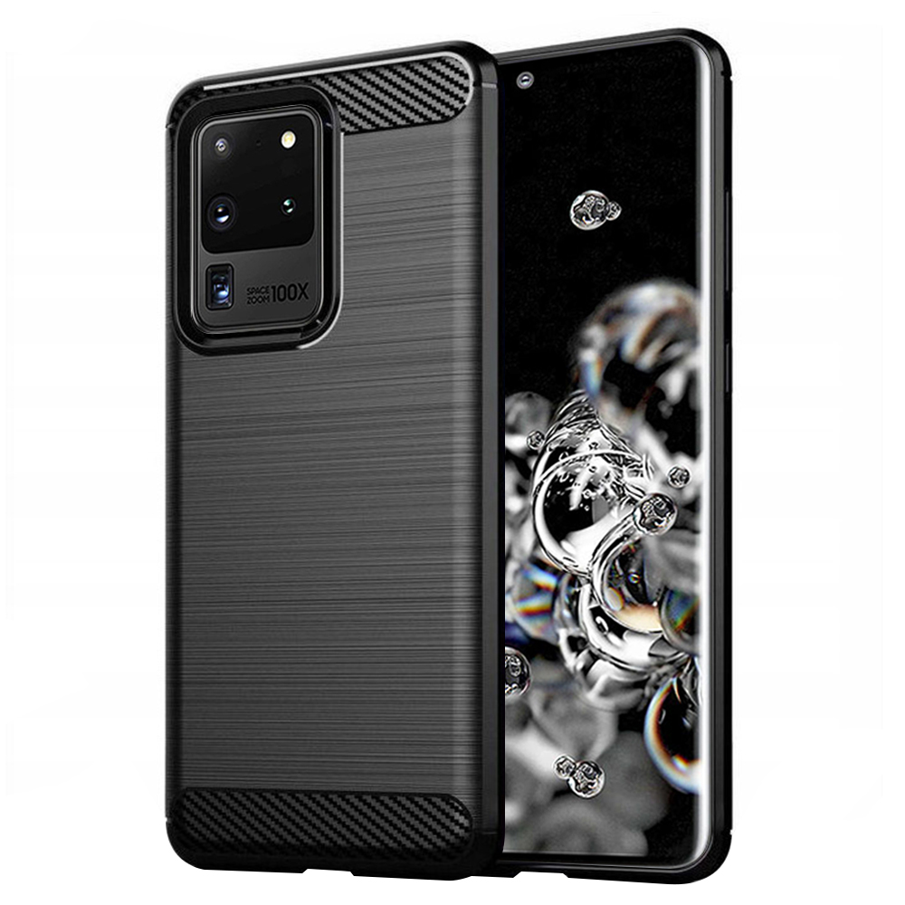 Levně Techsuit Karbon Silikon S20 Ultra 4G 5G Černý