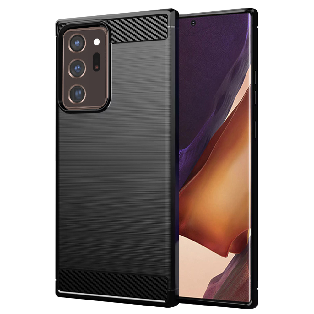 Levně Techsuit Karbon Silikon Samsung Galaxy Note 20 Ultra Černý