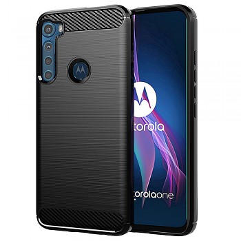 Techsuit Karbon Silikon Motorola One Fusion Plus Černá