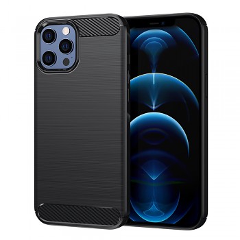 Techsuit Karbon Silikon iPhone 12 Pro Max Černý