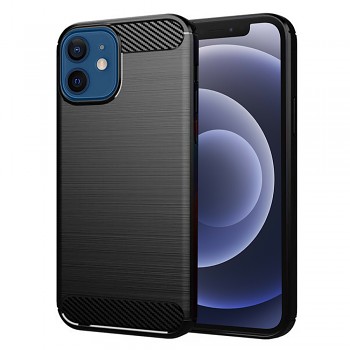 Techsuit Karbon Silikon iPhone 12 iPhone 12 Pro Černý