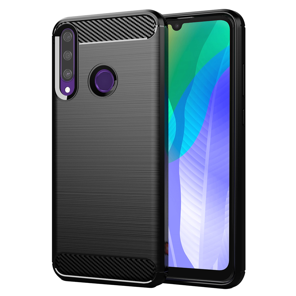 Levně Techsuit Karbon Silikon Huawei Y6p Černý