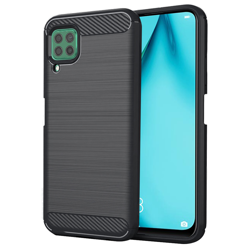 Levně Techsuit Karbon Silikon Huawei P40 lite Černý