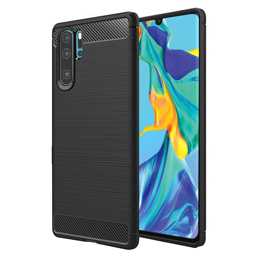 Levně Techsuit Karbon Silikon Huawei P30 Pro P30 Pro New Edition Černá