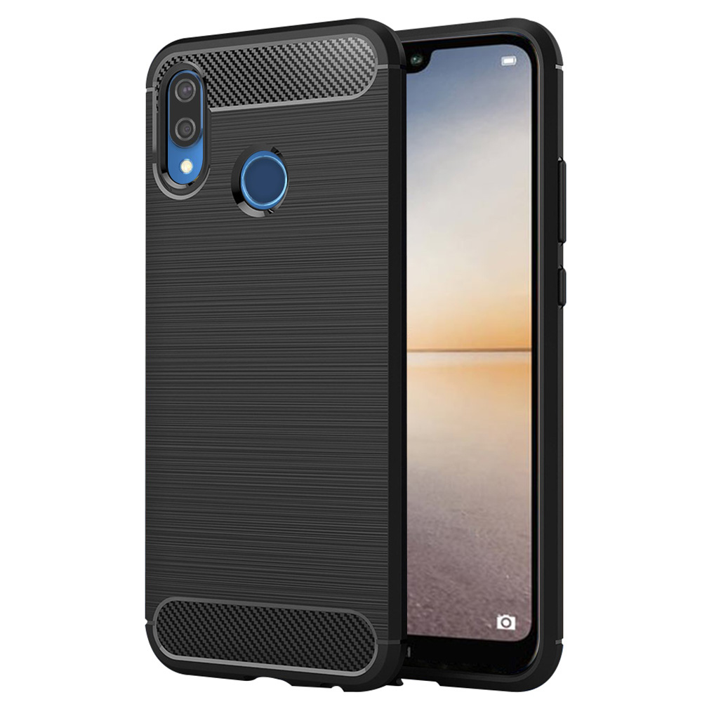 Levně Techsuit Karbon Silikon Huawei P20 lite Černý