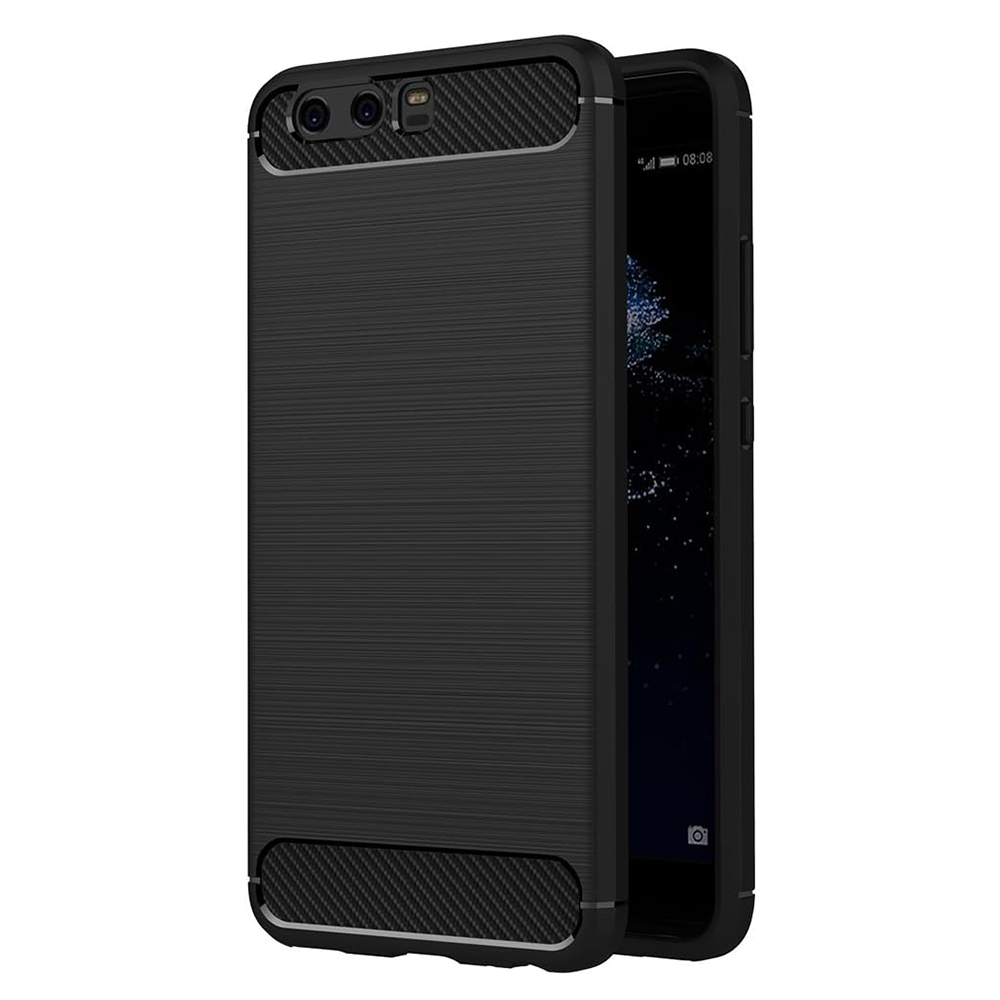 Levně Techsuit Karbon Silikon Huawei P10 Plus Černý