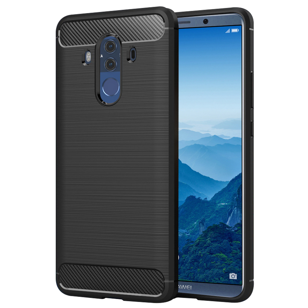 Levně Techsuit Karbon Silikon Huawei Mate 10 Pro Černý