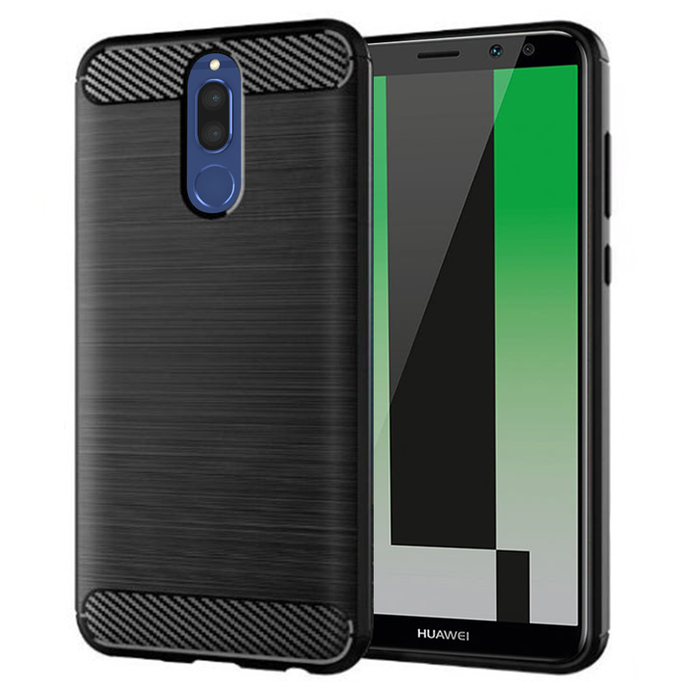 Levně Techsuit Karbonový Silikon Huawei Mate 10 Lite Černý