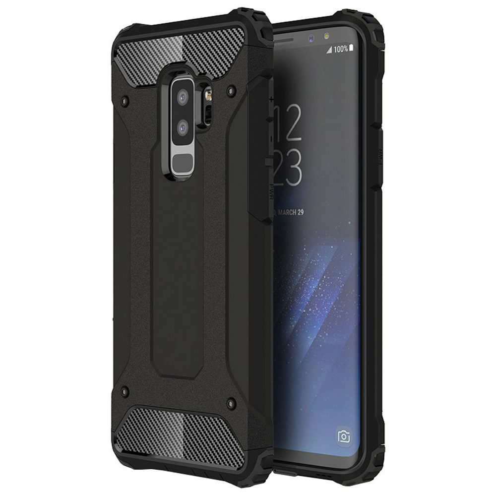 Levně Techsuit Hybridní pouzdro Samsung Galaxy S9 Plus Černá