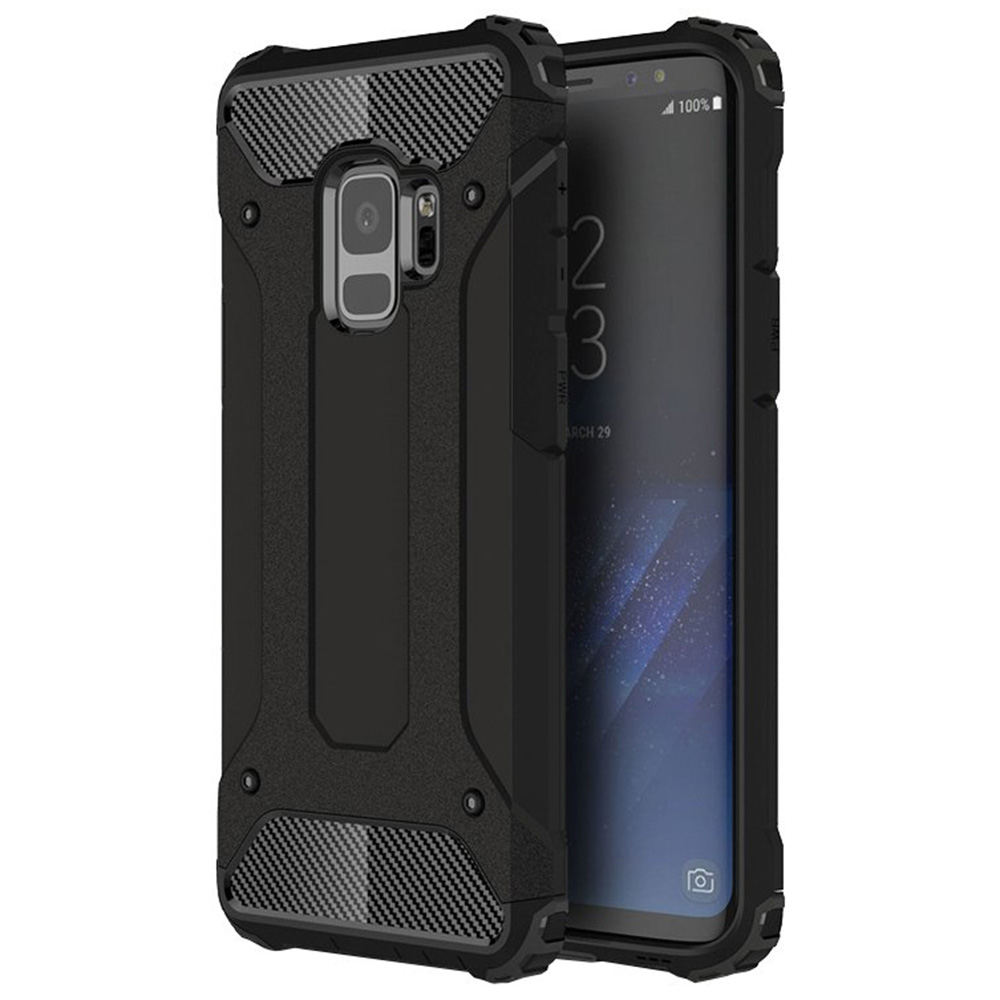 Levně Techsuit Hybridní pouzdro Samsung Galaxy S9 Černá