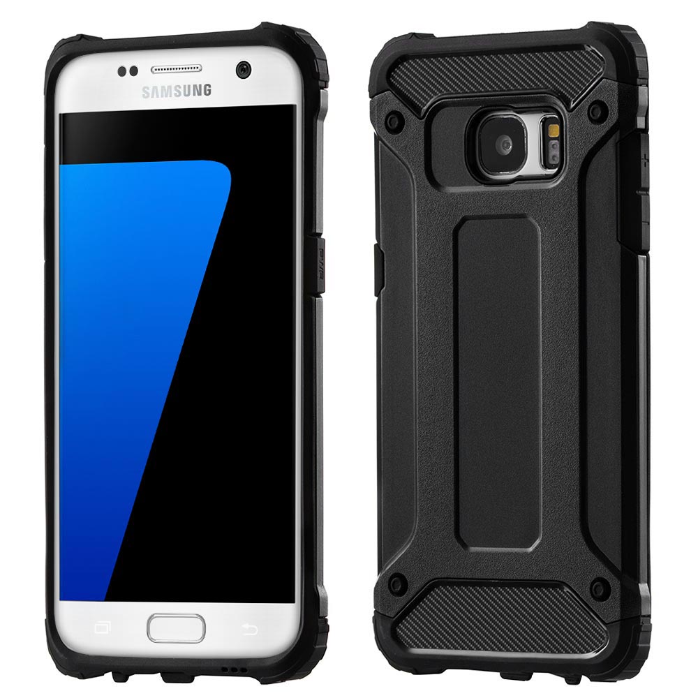 Levně Techsuit Hybridní pouzdro Samsung Galaxy S7 Edge Černá