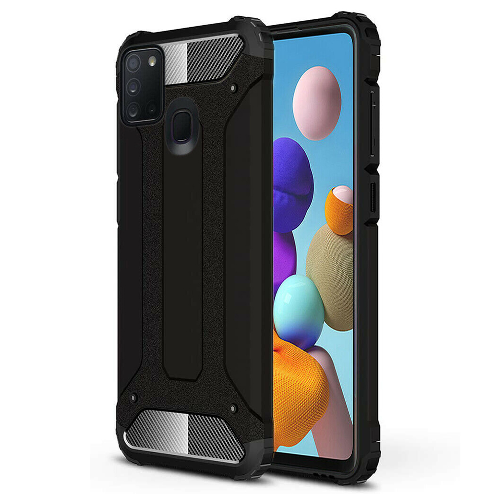 Levně Techsuit Hybridní pouzdro Samsung Galaxy A21s Černá