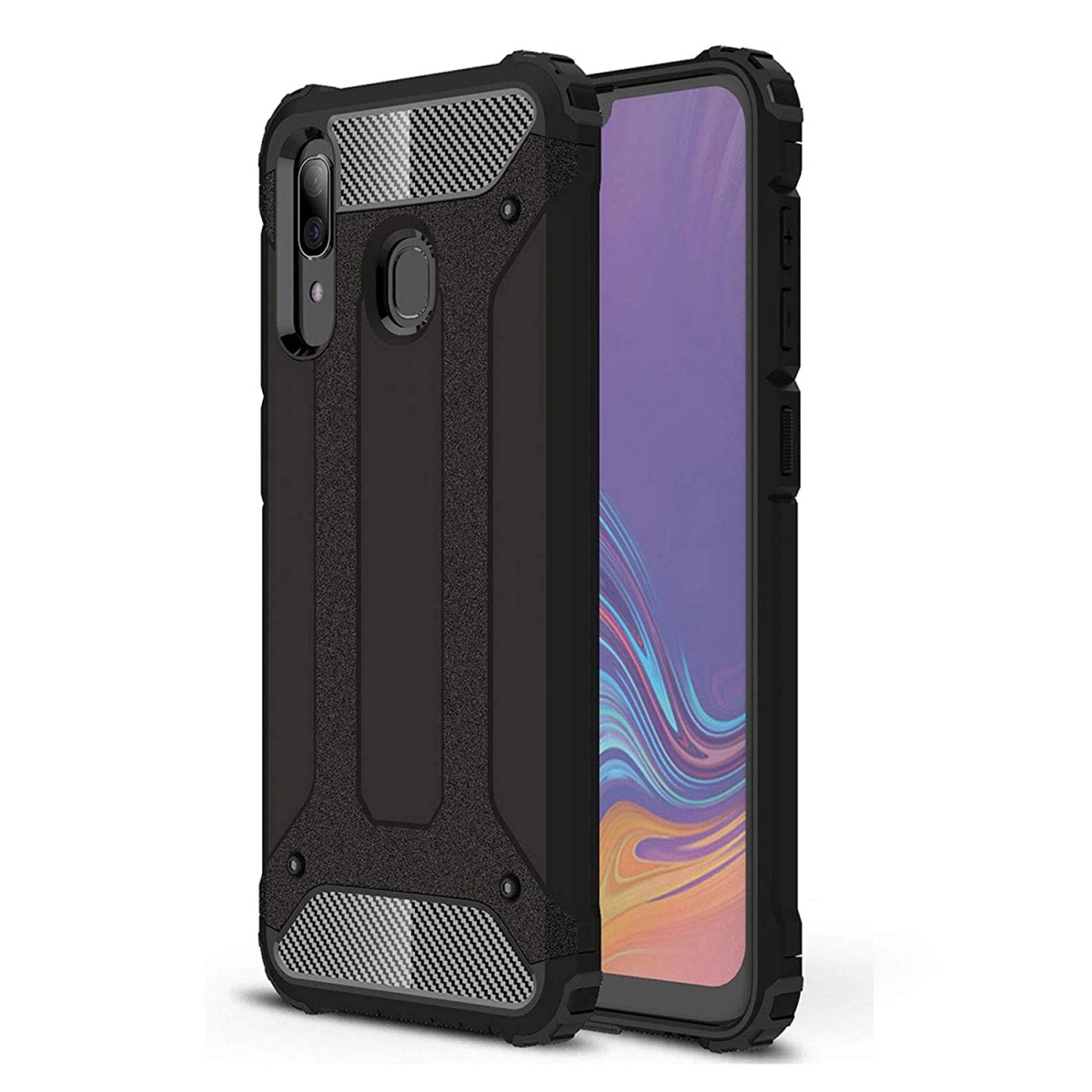 Levně Techsuit Hybridní Pouzdro Samsung Galaxy A20e Černý