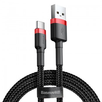 Baseus Datový kabel Cafule CATKLF-U91 USB na USB-C 3m Červenočerná