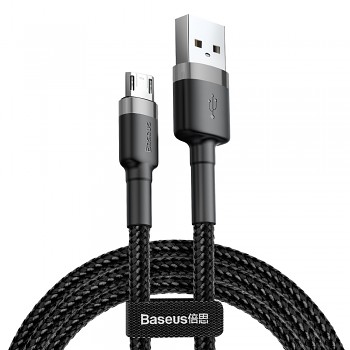 Baseus Datový kabel Cafule CAMKLF-CG1 USB na Micro-USB 2m Šedý černý
