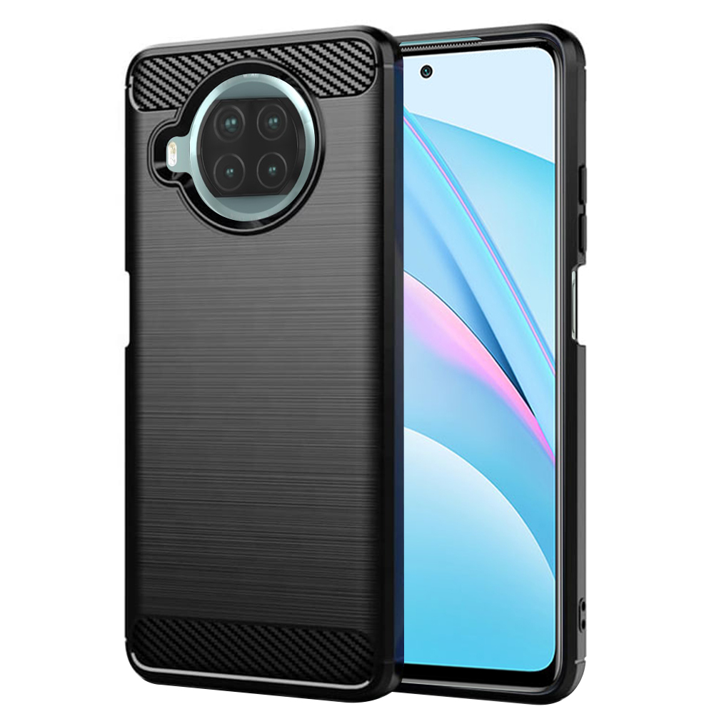 Levně TechSuit Karbon Silikon Černý pro Xiaomi Mi 10T Lite 5G