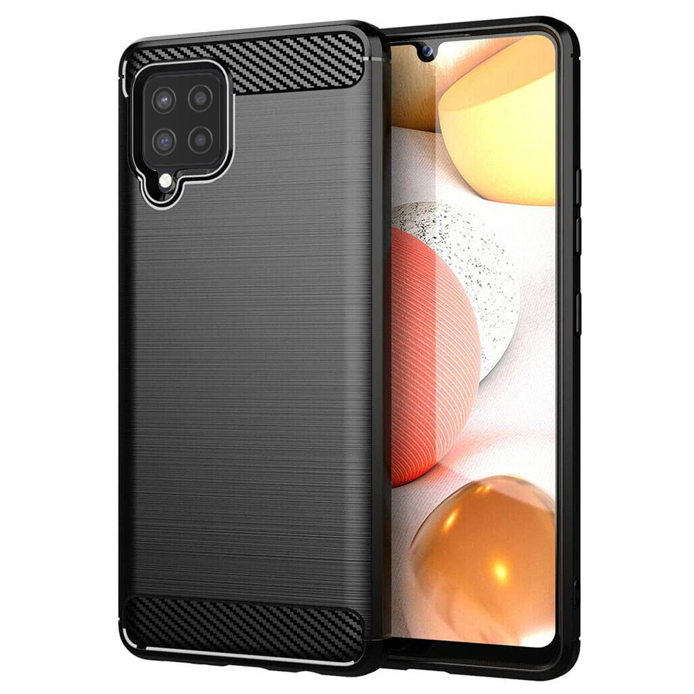 Levně TechSuit Karbon Silikon Samsung Galaxy A42 5G Černý