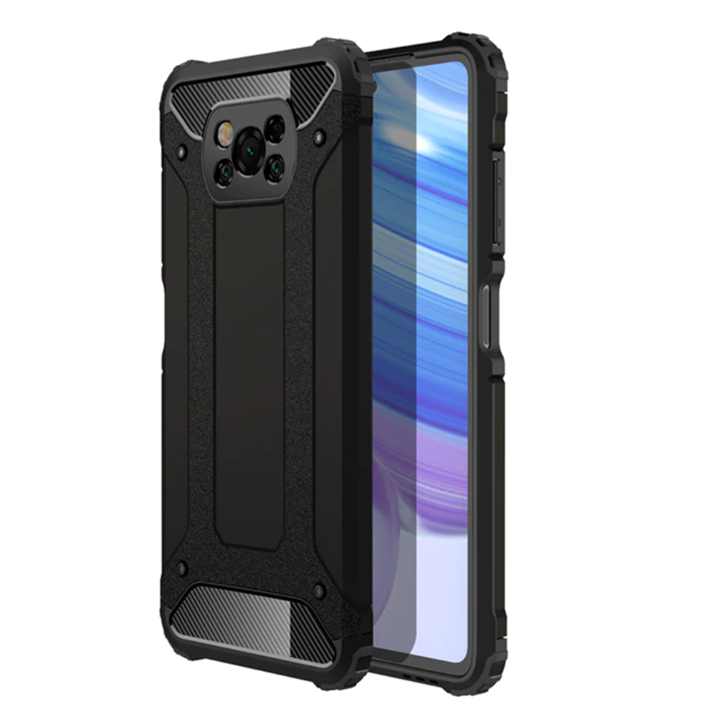 Levně Techsuit Hybridní pouzdro Poco X3 X3 NFC X3 Pro Černá
